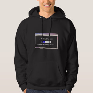 Run Coffee.exe Retro-Tech-Hoodie - Caffeine laden Hoodie