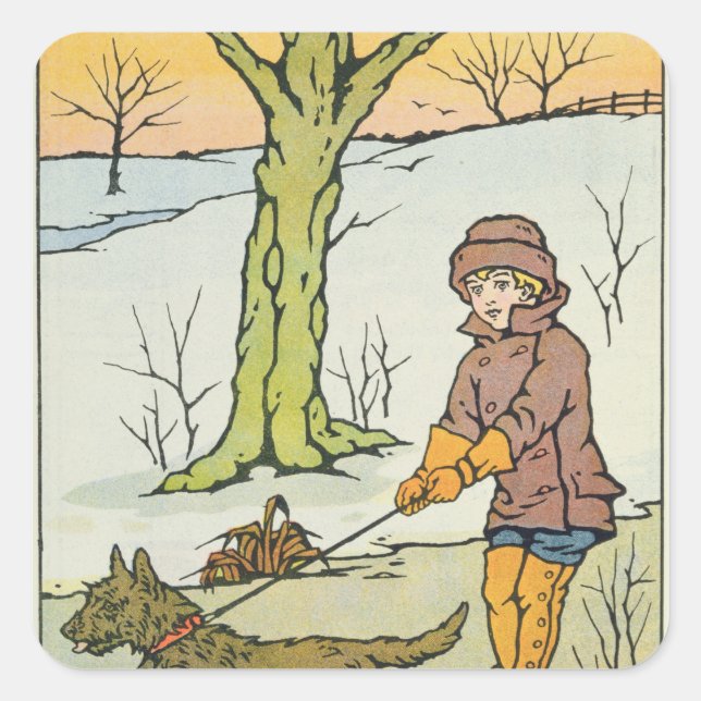 Run, Dandy Run, 20. Jahrhundert Quadratischer Aufkleber (Vorderseite)