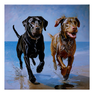 "Run free, run Together" Beachside Best Buddies Poster