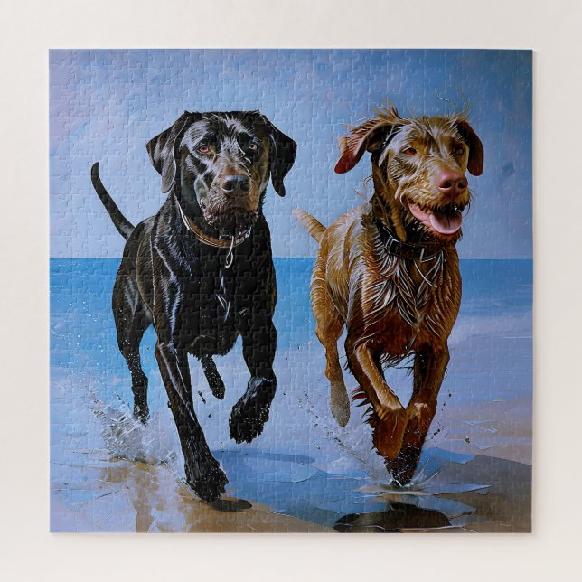 "Run free, run Together" Beachside Best Buddies Puzzle (Vertikal)