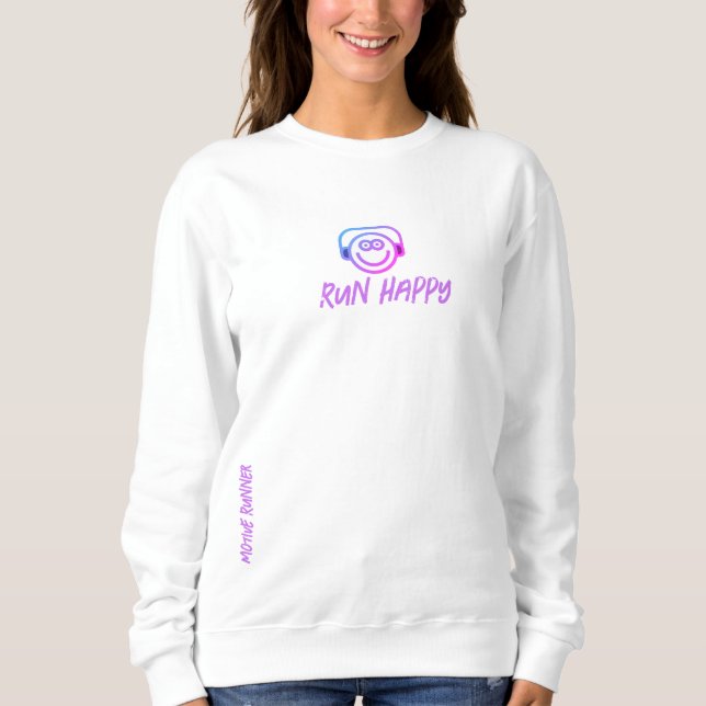 Run Happy Women's Sweatshirt (Vorderseite)