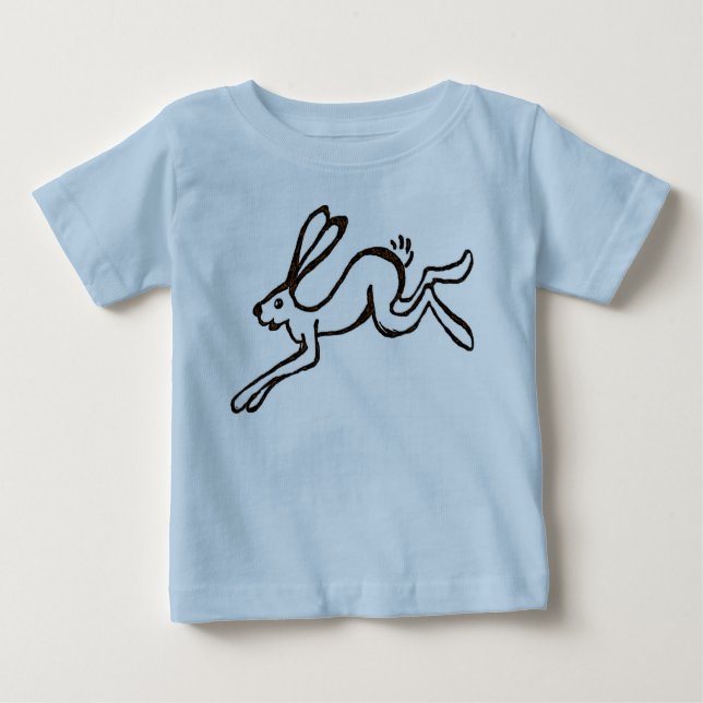 Run-Hase Baby T-shirt (Vorderseite)