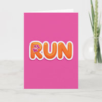 Run Hearts Pink Karte