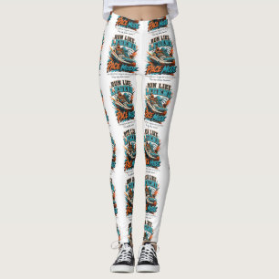 Run Like Legend Pace-Modus Retro-Laufschuh-Art Leggings