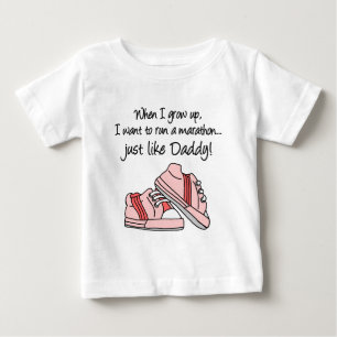Run Marathon genau wie Daddy Baby T-shirt