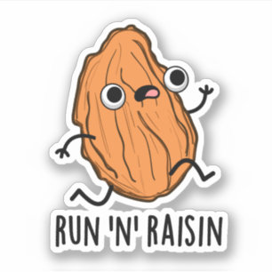 Run N Raisin Funny Food Puff Aufkleber