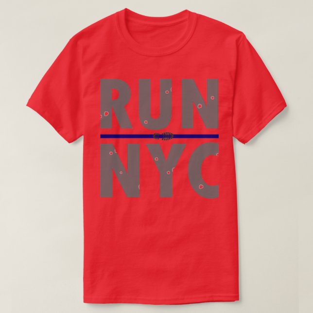 RUN NYC New York City Runners Marathon T-Shirt (Design vorne)