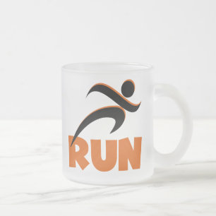 RUN Orange Mattglastasse