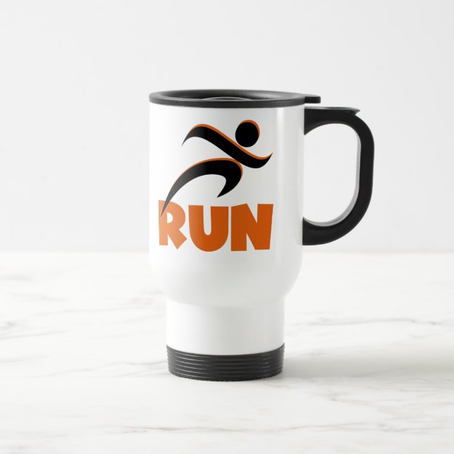 RUN Orange Reisebecher (Rechts)