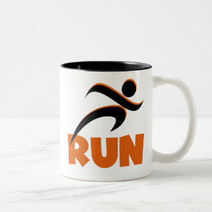 RUN Orange Zweifarbige Tasse