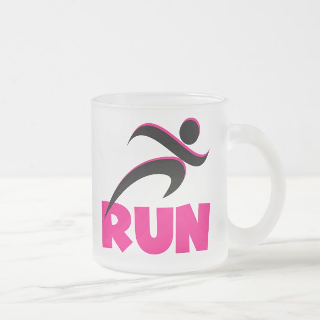 RUN Pink Mattglastasse (Rechts)