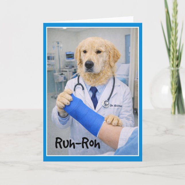 Run-Roh Accident  Get Well Card CB-1 Karte (Vorderseite)