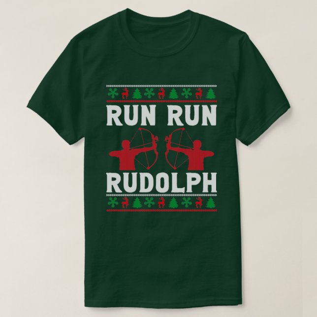 Run rudolph T-Shirt (Design vorne)