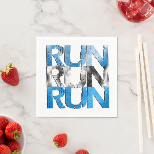 Run Run Run - Runner-Thema Papier Napkins Serviette