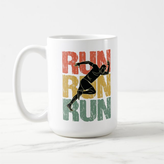 Run Run - Vintager Runner Kaffeetasse (Links)