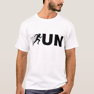 RUN-Schriftdesign Laufen Minimalistischer Läufer T-Shirt