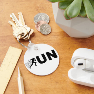 RUN-Schrifttypografie-Laufdesign | Minimalistische Schlüsselanhänger