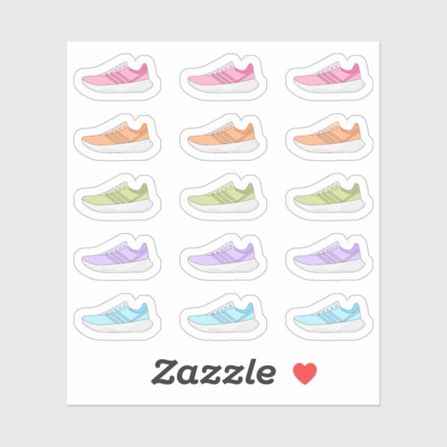 Run Sneaker Everyday Workout Erinnerung Bujo Plann Aufkleber (Blatt)