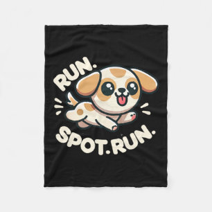 Run Spot Run Hunde Humor Kamala Harris Wheimer 202 Fleecedecke