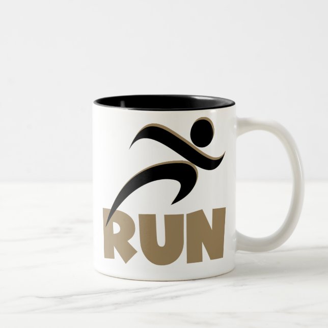 RUN Tan Zweifarbige Tasse (Rechts)