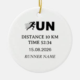 RUN Typography Laufdesign   Minimalist Läufer Keramik Ornament