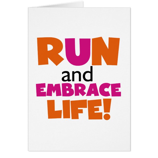 Run und Embrace Life Orange Pink (Vorne)