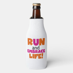 Run und Embrace Life Orange Pink Flaschenkühler