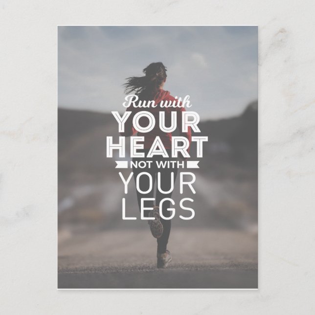 Run With Your Heart Postkarte (Vorderseite)