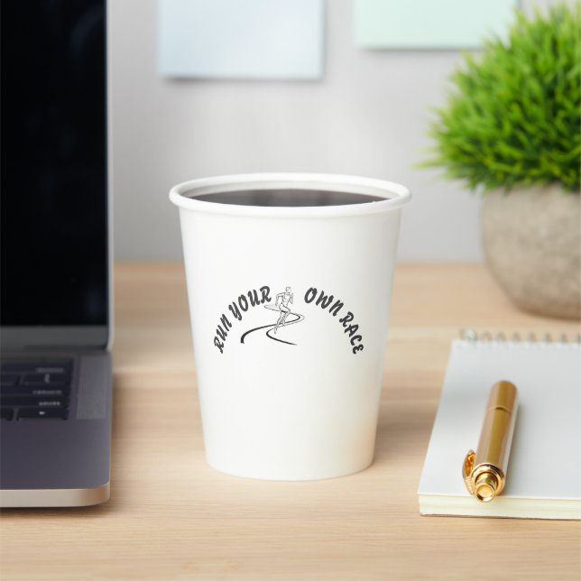 Run Your Own Race Motivational Quote Mug | Inspira Pappbecher (InSitu)