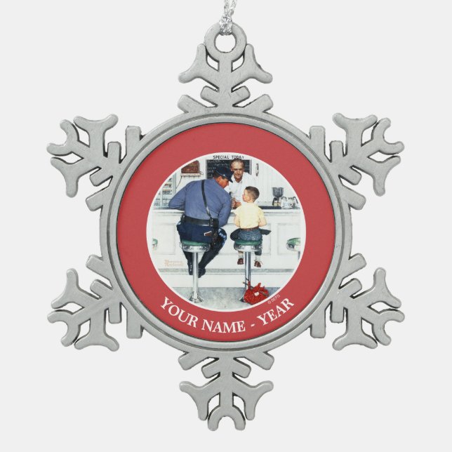 Runaway Schneeflocken Zinn-Ornament (Vorderseite)