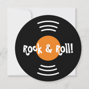 Rund 60er Rock and Roll Geburtstagseinladungen Einladung