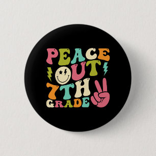 Rund 7. Grade Groovy Abschluss am letzten Schultag Button