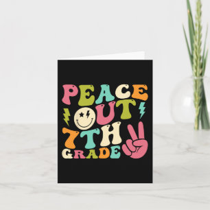 Rund 7. Grade Groovy Abschluss am letzten Schultag Karte