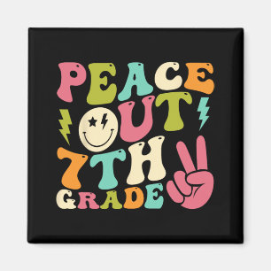 Rund 7. Grade Groovy Abschluss am letzten Schultag Magnet