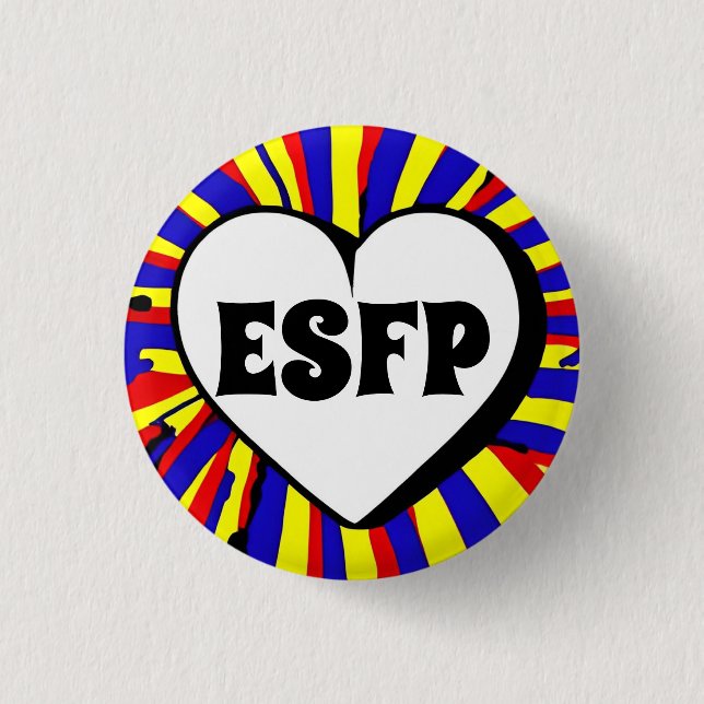 Rund-Abzeichen des ESFP MBTI 3 cm Button (Vorderseite)