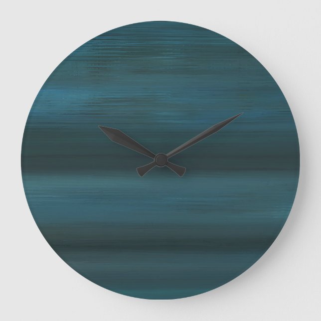 Rund Blaue Regen Abstrakt Wanduhr (Vorderseite)