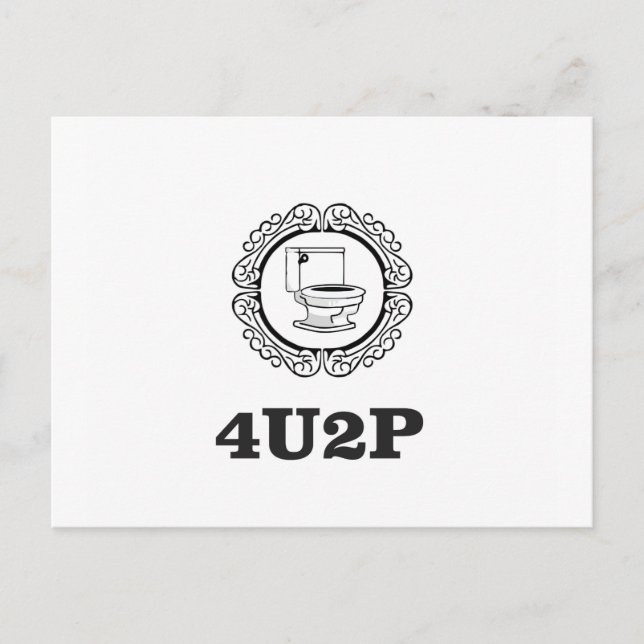 rund, damit Sie pinkeln Postkarte (Vorderseite)