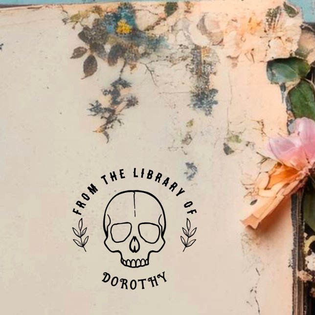 Rund Gothic Skull Custom Book Permastempel (Von Creator hochgeladen)