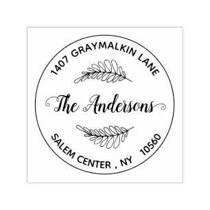 Rund handgeschriebenes Blatt benutzerdefinierte Rü Permastempel