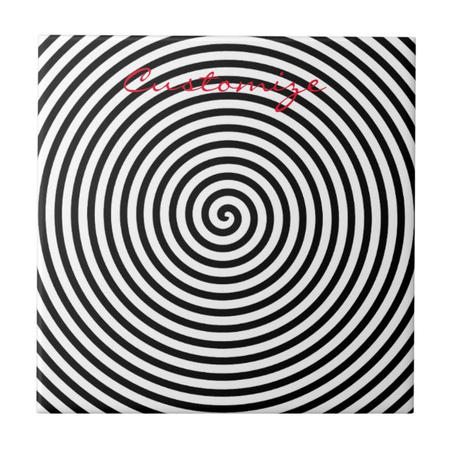 Rund Hypnose Spirale Thunder_Cove Fliese (Vorderseite)