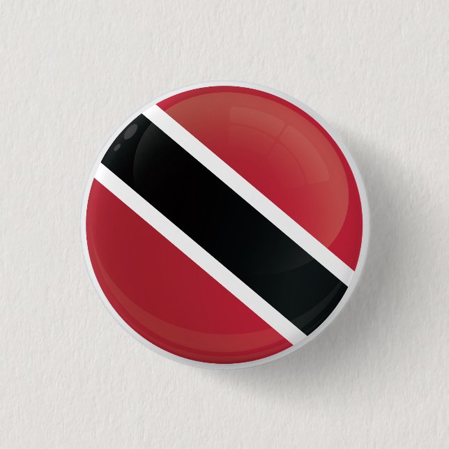 Rund-Icon-Flagge von Trinidad und Tobago Button (Vorderseite)