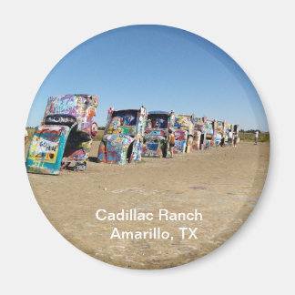 Rund, Magnet, Cadillac Ranch, Amarillo, Texas Mag Magnet