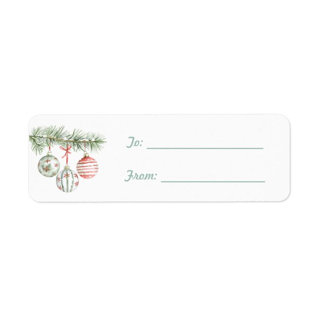 Rund Mint Rot Weiße Ornamente Weihnachten  (Vorne)