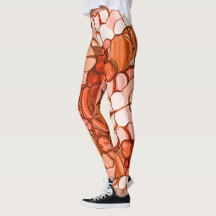 Rund neunfache Formen wie Samen, Korallenfarben un