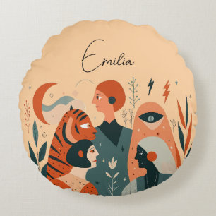 Rund-Pillow-Name - perfekt für Gifti Rundes Kissen