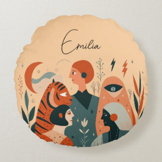 Rund-Pillow-Name - perfekt für Gifti Rundes Kissen