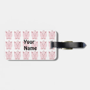 Rund-Pink-Muster Gepäckanhänger