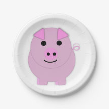 Rund-Pink-Schwein