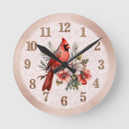 Rund rote Kardinaluhr Runde Wanduhr