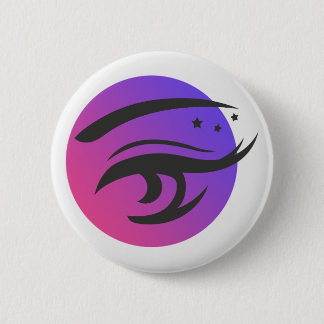 Rund-Taste für das Rock-Logo von Eye Lashes Makeus Button (Vorderseite)